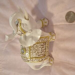 Handmade Resin hand painted elephant.